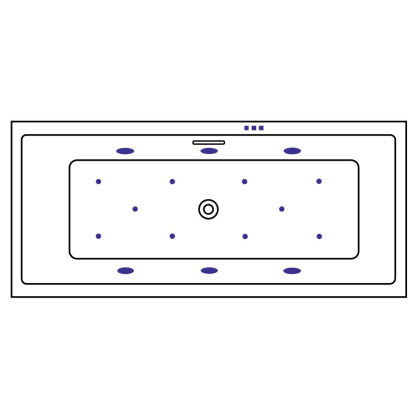 Ванна EXCELLENT Heaven Slim 160x75 "RELAX" (золото) Ванна EXCELLENT Heaven Slim 160x75 "RELAX" (золото)