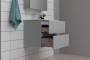 Тумба с раковиной Aquanet Алвита New 60 2 ящика, серый