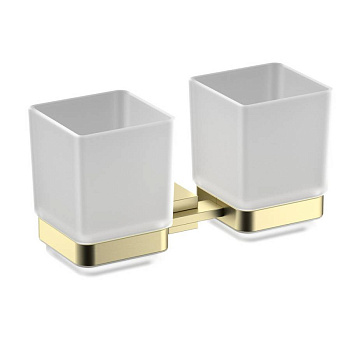 Стакан для зубных щеток двойной Timo Selene 17034/17 золото матовое