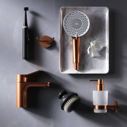 F85A02144 X-Joy, смеситель для умывальника излив 100 мм, роз. золото