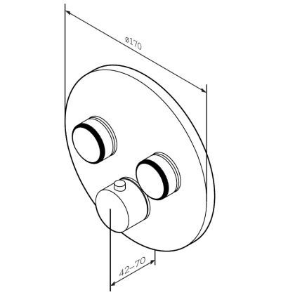 Смеситель Для ванны и душа с термостатом, монтируемый в стену F50A85700 Inspire 2.0