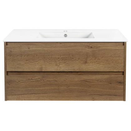 База под раковину Gio 100 подвесная, 2 выкатных ящика soft-close, T.Oak