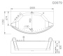 Акриловая ванна Gemy 200х105 G9079 Акриловая ванна Gemy 200х105 G9079