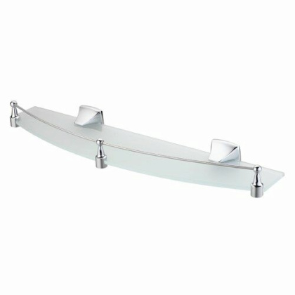 Полка стеклянная Wern с бортиком, 50х6,2х12,7 см, хром, K-2544