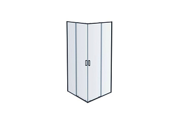 AQ ARI KV08020BL Душевой уголок квадратный, двери раздвижные 800x800x2000 профиль черный, стекло прозрачное AQ ARI KV08020BL Душевой уголок квадратный, двери раздвижные 800x800x2000 профиль черный, стекло прозрачное