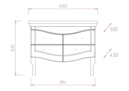 Тумба Onika Адель 105 напольная, белая (ум. Модерн 105)