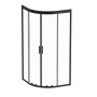 W90G-401-090BT Душевое ограждение Gem 1/4 Rond 90x90 стекло прозрачное, профиль Черный матовый, без