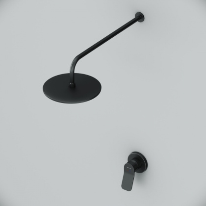 FB85A2R002 X-Joy, набор: Смеситель д/душа, верхний душ 220 мм, держатель д/верхн.душа, Черный, шт.