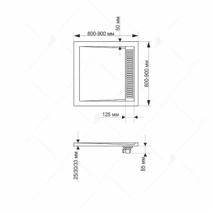 Душевой поддон из искусственного камня RGW Stone Tray STM-G 80x80 14202088-02 Графит Душевой поддон из искусственного камня RGW Stone Tray STM-G 80x80 14202088-02 Графит