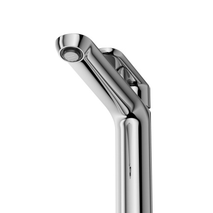 STYLUS-LC-NOP-W0 Смеситель для накладной раковины однорычажный, без донного клапана, черный матовый