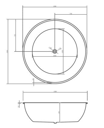 Акриловая ванна Abber 150х150 AB9279 Акриловая ванна Abber 150х150 AB9279