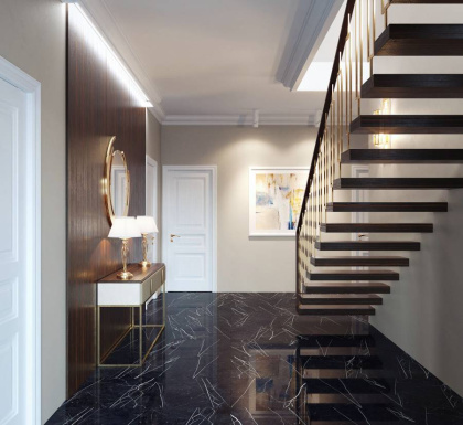 Керамогранит CONICAL BLACK 60x60 HIGH GLOSS, Oasis