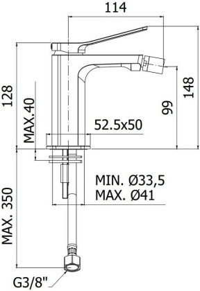 Смеситель для биде Paffoni Tilt TI131BO
