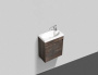 Тумба с раковиной подвесная с дверкой BelBagno PIETRA MINI 46-L Stucco Cemento, раковина белая Тумба с раковиной подвесная с дверкой BelBagno PIETRA MINI 46-L Stucco Cemento, раковина белая