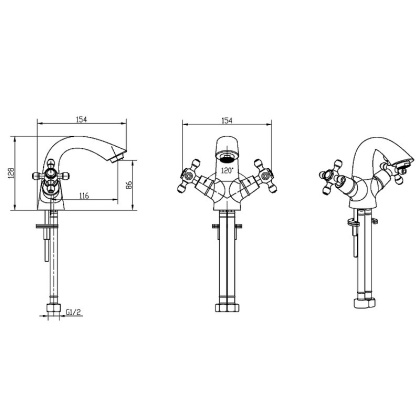 Смеситель для умывальника_Комплект