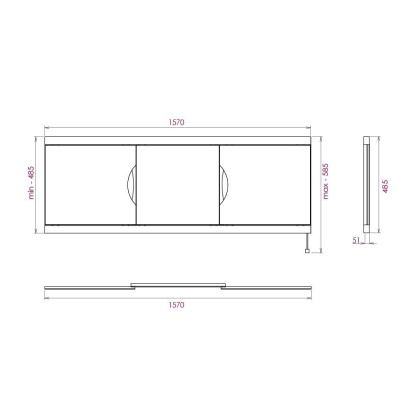 Экран под ванну Onika Лагуна-Эконом 160 белый Экран под ванну Onika Лагуна-Эконом 160 белый