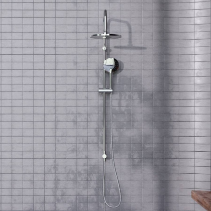 DX977700000 Jupiter, душевая система: верхний душ 230мм, ручн.душ 120мм, 1 режим, штанга 1010мм