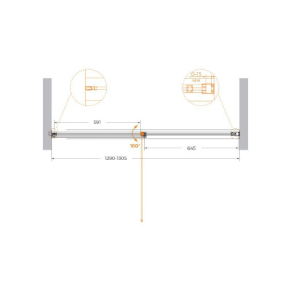 URBAN-B-12-120-C-CR Душевая дверь