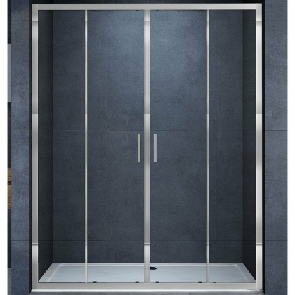 Душевая дверь Alpha VDS-3AL2170CL, 1700, хром, стекло прозрачное