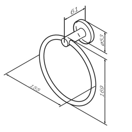 Кольцо для полотенец, 16,9х15,5х6,1 см, цвет золото, A85A34499