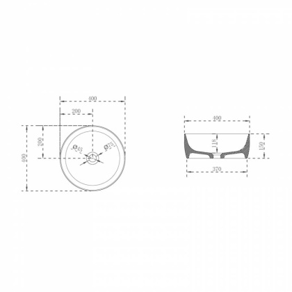 Раковина накладная прозрачная ABBER Kristall AT2804Onyx