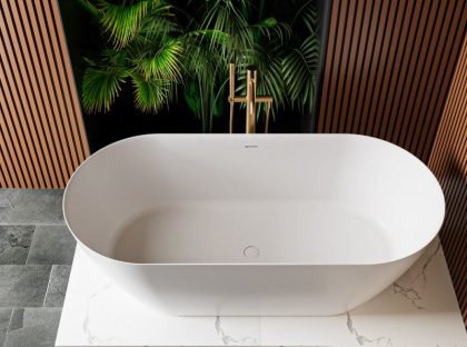 CZR-RELAX-150-75-57-SSB Ванна из искусственного камня Solid Surface 1500х750х570 Исполнение: Белый матовый  CZR-RELAX-150-75-57-SSB Ванна из искусственного камня Solid Surface 1500х750х570 Исполнение: Белый матовый