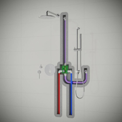 Душевая система Timo Saona SX-2309/00SM скрытого монтажа, хром