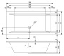 Акриловая ванна  RETHING CUBIC 180x90 R PULG&PLAY RIHO FALL Акриловая ванна  RETHING CUBIC 180x90 R PULG&PLAY RIHO FALL