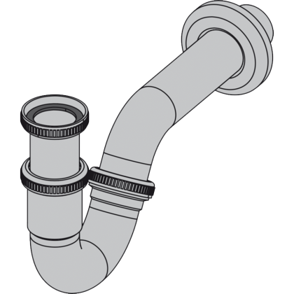 Сифон для биде DN32 металл