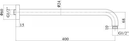 Держатель для верхнего душа Paffoni Lusso ZSOF034ST