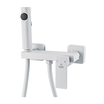 Гигиенический душ со смесителем Rose R1805C-1, белый