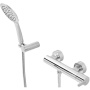 LEAF-D-01 Смеситель для душа однорычажный в комплекте с ручным душем, шлангом и держателем, исполнение хром