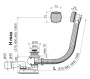 Слив-перелив для ванны AlcaPlast A55K NEW автомат