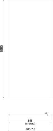 Душевая боковая панель LINDO, 90х195, матовый черный Душевая боковая панель LINDO, 90х195, матовый черный