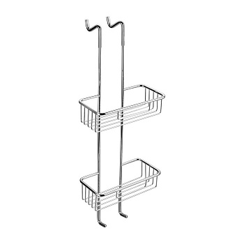 Полка-корзинка для душа двойная 26 см OMNIRES UN3530CR (хром) Полка-корзинка для душа двойная 26 см OMNIRES UN3530CR (хром)