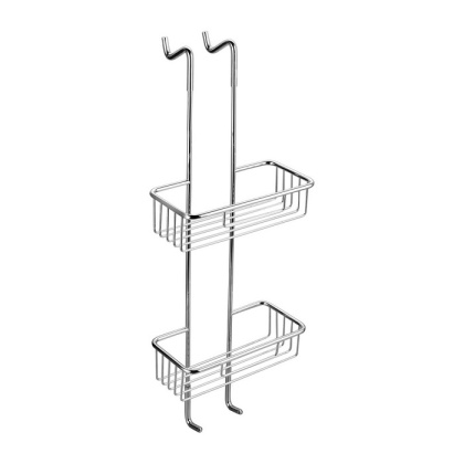Полка-корзинка для душа двойная 26 см OMNIRES UN3530CR (хром)