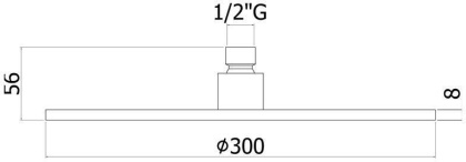 Верхний душ Paffoni Master King ZSOF079ROSE
