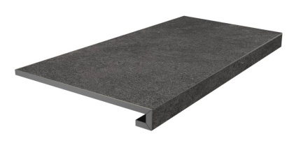 Ступень клееная фронтальная Портленд антрацит матовый обрезной 33x80x0,9