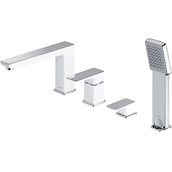 Смеситель на борт ванны OMNIRES PARMA PM7432CRB (хром/белый) Смеситель на борт ванны OMNIRES PARMA PM7432CRB (хром/белый)