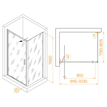 Душевой уголок 100* 80*195 RGW SV-145B (SV-05B + Z-050-2B) Прямоуг./Чёрный/Прозрачное/8 мм (Easy) Душевой уголок 100* 80*195 RGW SV-145B (SV-05B + Z-050-2B) Прямоуг./Чёрный/Прозрачное/8 мм (Easy)