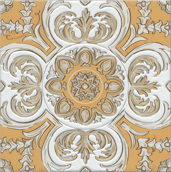 Декор HGD\B510\SG9174 Алмаш желтый/оранжевый/белый (30см*30см*8мм) (7шт/0,63м2) матовый, шт