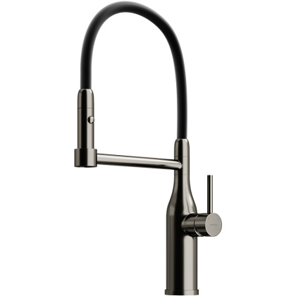 Смеситель для кухни SANCOS Pride с гибким изливом, цвет вороненая сталь, арт. SC4011GG