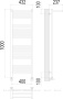 Полотенцесушитель Terminus Аврора с/п П20 400х1000 Полотенцесушитель Terminus Аврора с/п П20 400х1000