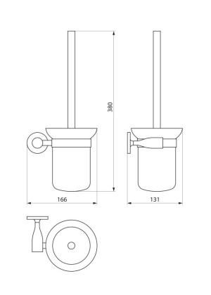 Ёрш для туалета RUSH Balearic (BA39710) Ёрш для туалета RUSH Balearic (BA39710)