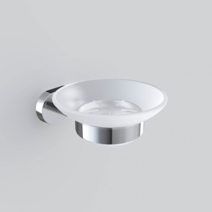 A7434200 Sense L, Стеклянная мыльница с настенным держателем, хром