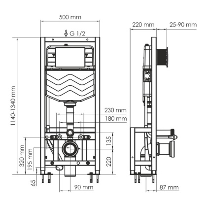 Vils 56TLT.010.ME.PB01 Система инсталляции для унитазов Vils 56TLT.010.ME.PB01 Система инсталляции для унитазов