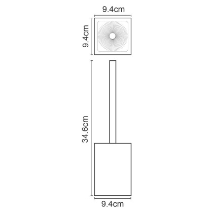 Щетка для унитаза Kammel, 9,4х34,5х9,4 см, хром и белый, K-9127