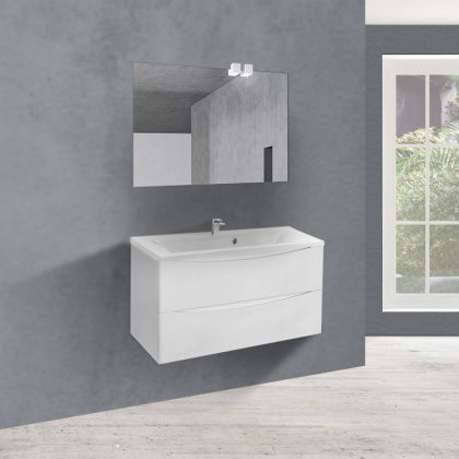 База под раковину Mia 900 подвесная, 2 выкатных ящика soft close, G.White