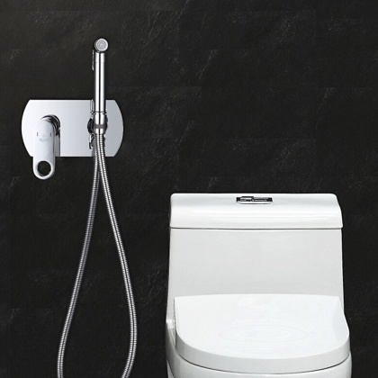 Гигиенический душ со смесителем Rose R205, хром