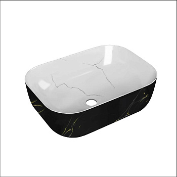 Умывальник Point Вега 46 PN43711WB прямоугольный, белый и черный